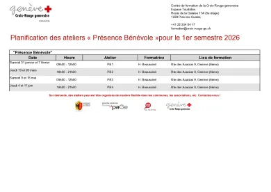 Programme Présence Bénévoles 2026